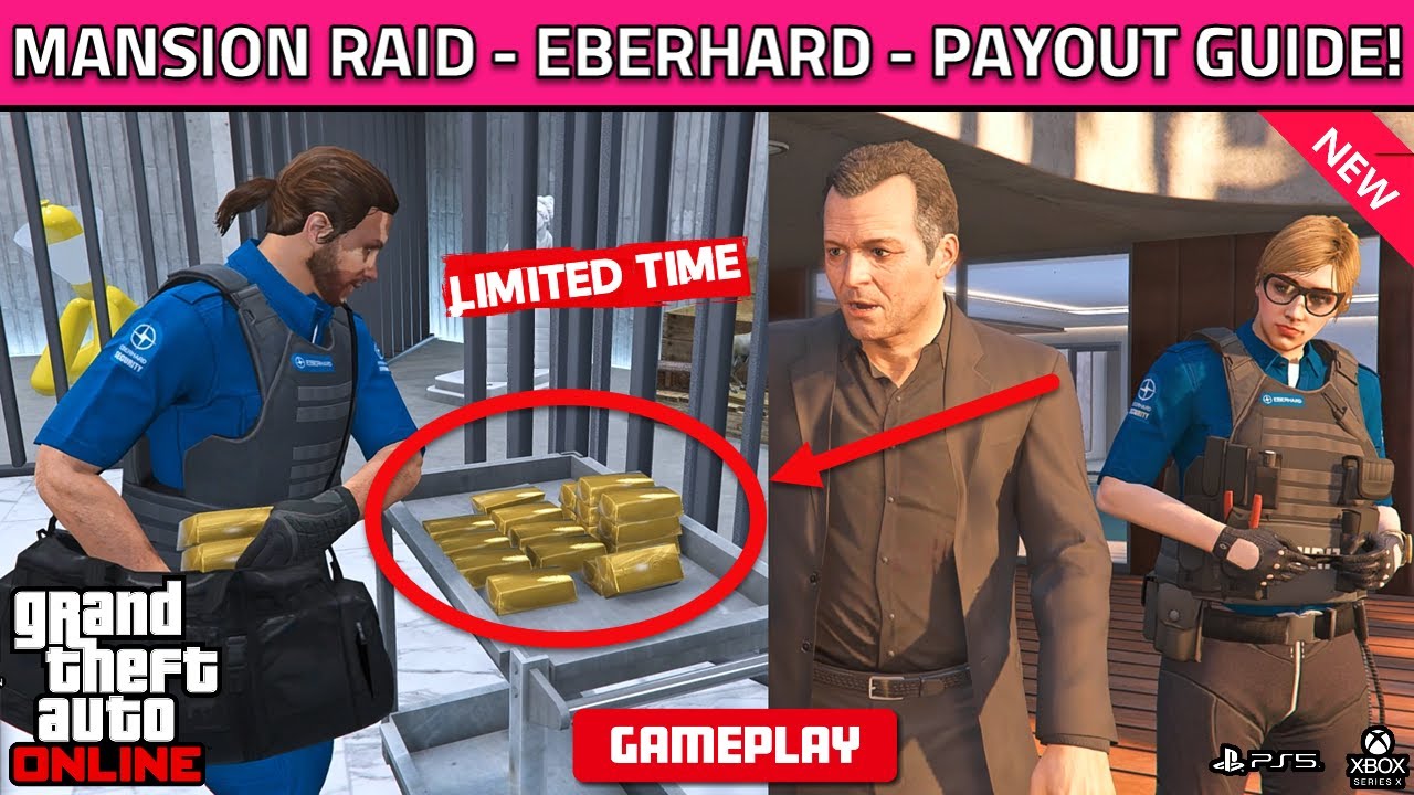 How To Start & Win Mansion Raid Mission in GTA 5 Online! Eberhard Outfit, Mansion Raid Payout Update