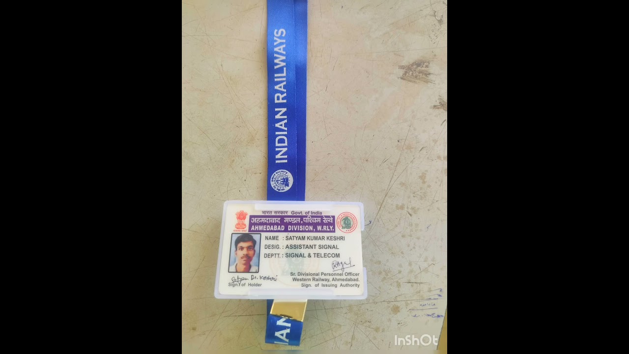 MY INDIAN RAILWAY ID CARD ❤️ #youtubeshorts #ytshorts #ahmedabad #short #railway