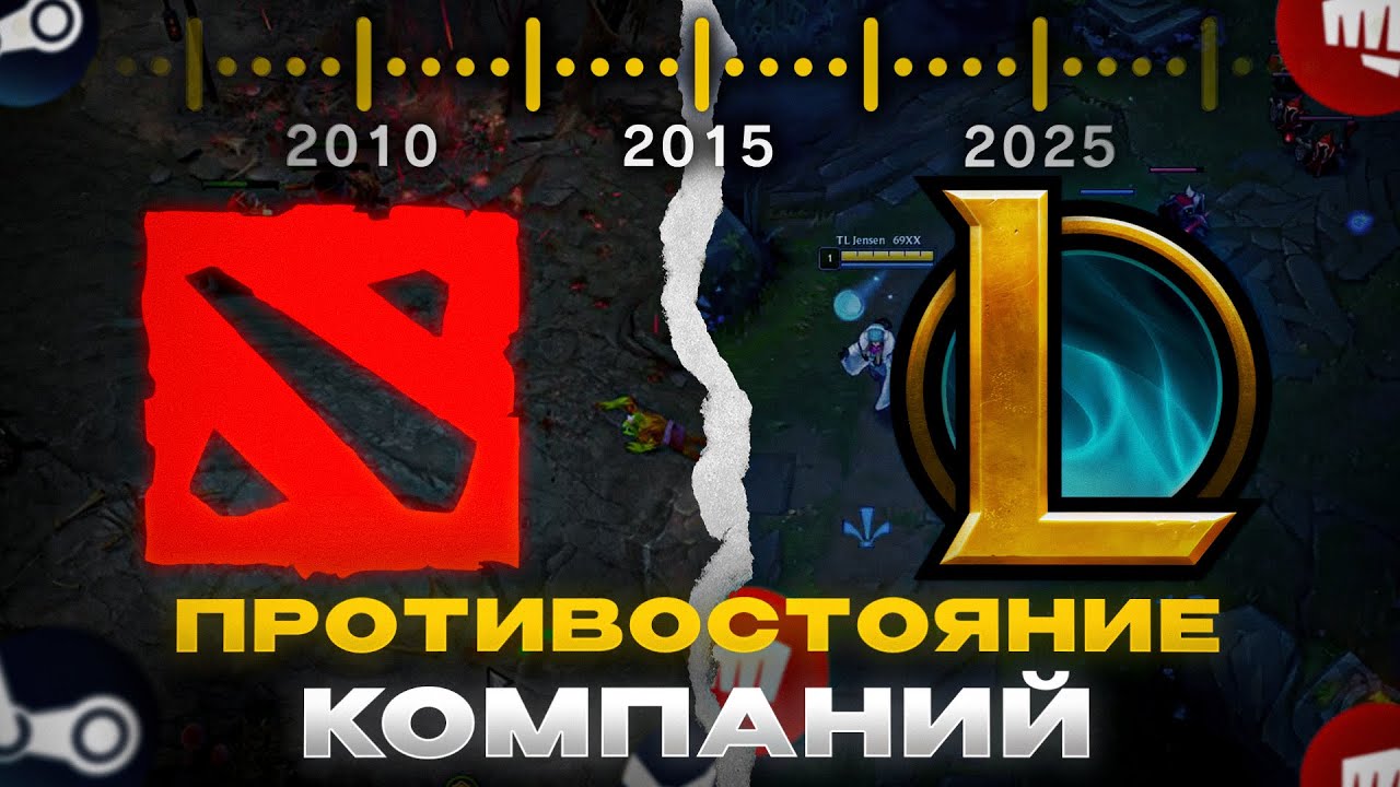 DOTA VS LOL | ИСТОРИЯ ВРАЖДЫ (2003-2025) ЦЕНЗУРА, КРАЖИ И ПРУФ ЛУЗЕРКУ