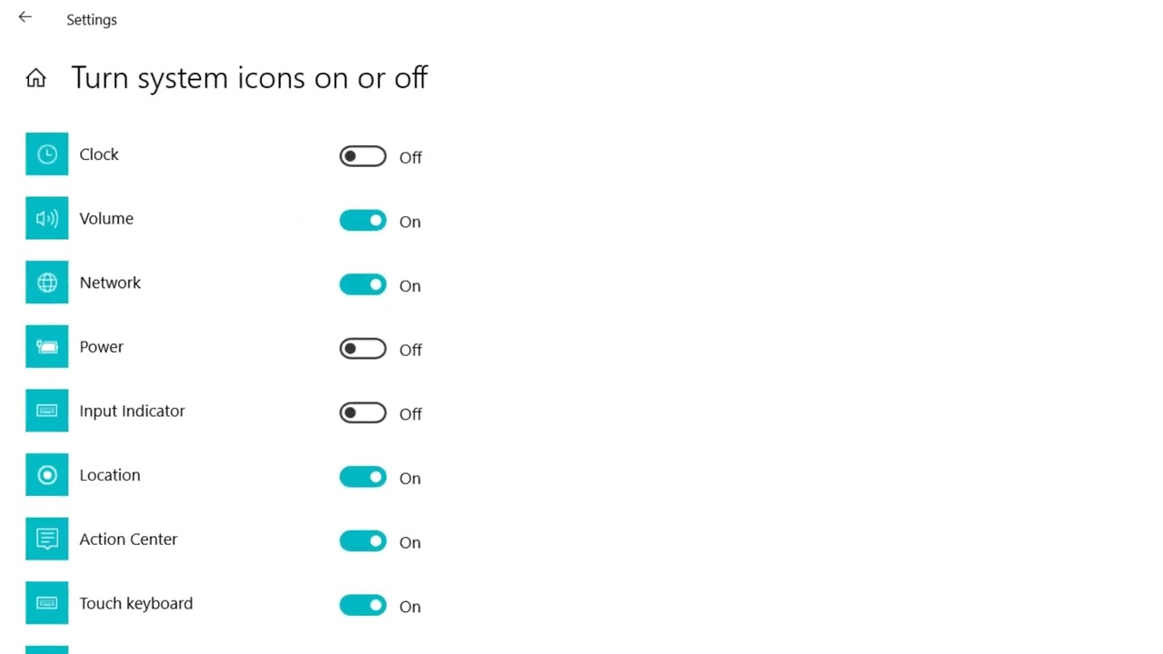 how to turn off Clock icon in taskbar