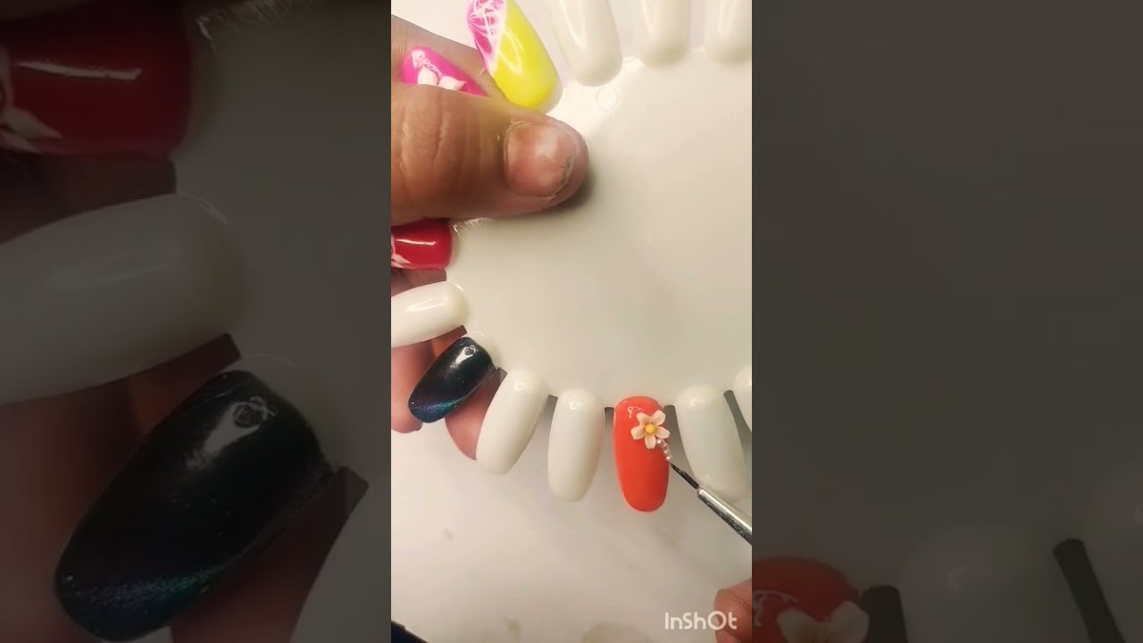 3d flower nail art designs 