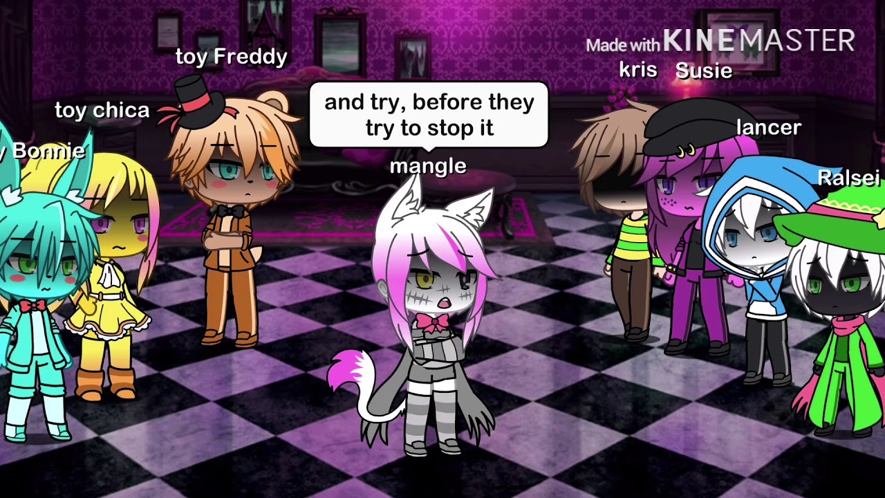 Fnaf 2 toys vs deltarune gacha life singing battle