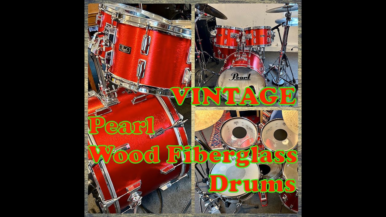 Vintage Pearl Wood Fiberglass Drums