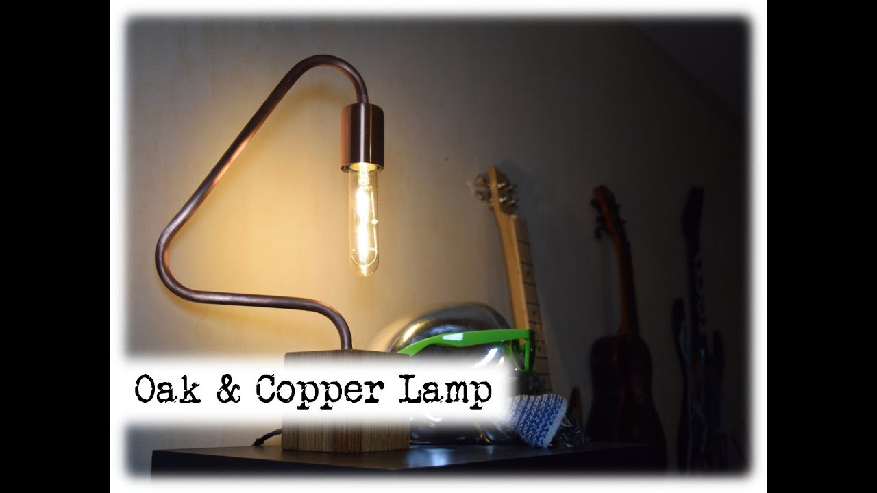 Oak & Copper Lamp || DIY