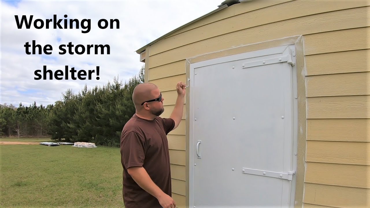 Tornado/hurricane shelter bunker! Paint and shelving Build #21