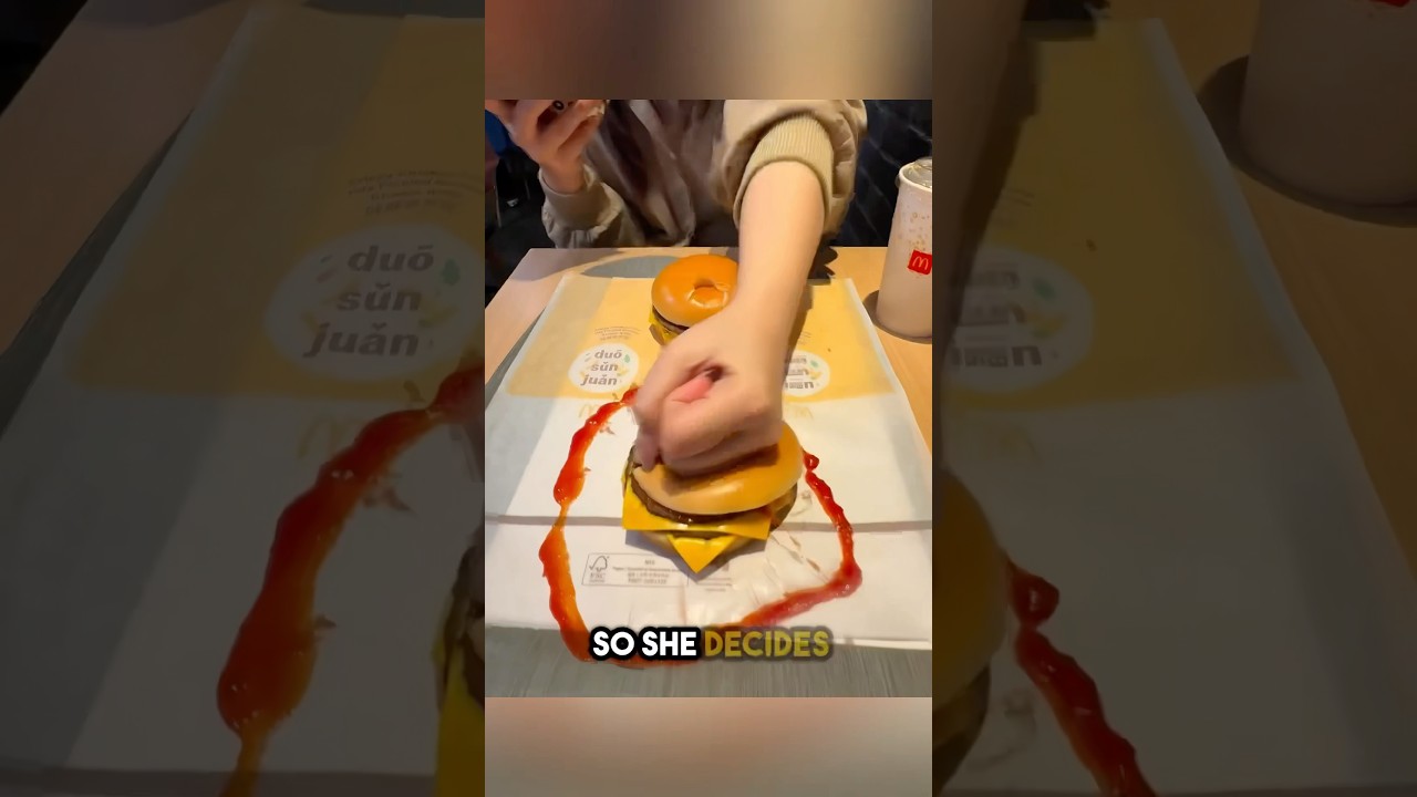 Don't poke your burger before the photo op 😮