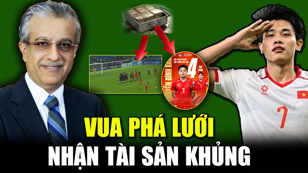 🔴NÓNG: CẦU THỦ VN ĐẦU TIÊN GIÀNH DANH HIỆU VUA PHÁ LƯỚI TẠI U23 CHÂU Á. NHẬN KHỐI TÀI SẢI KHỔNG LỒ.