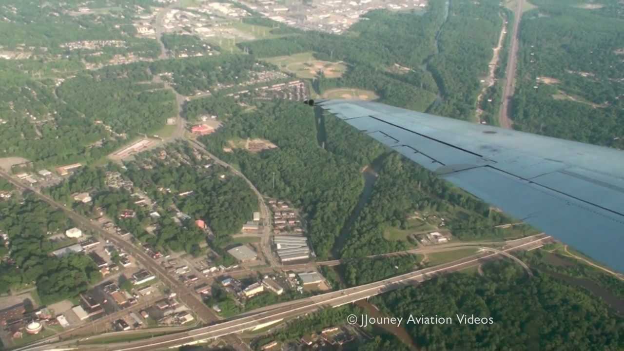Delta DC-9 Landing Memphis MEM - Great Engine Sound