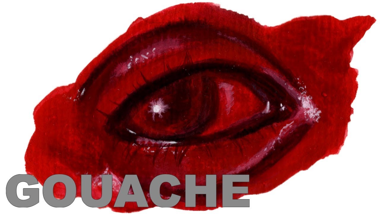 red eye // GOUACHE // slow painting process