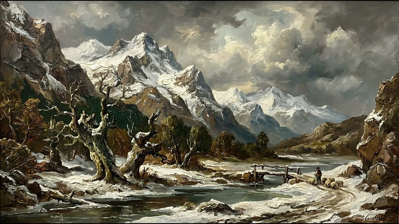 4K HDR ART TV: Winter Mountains Screensaver for Samsung Frame TV | OLED Display