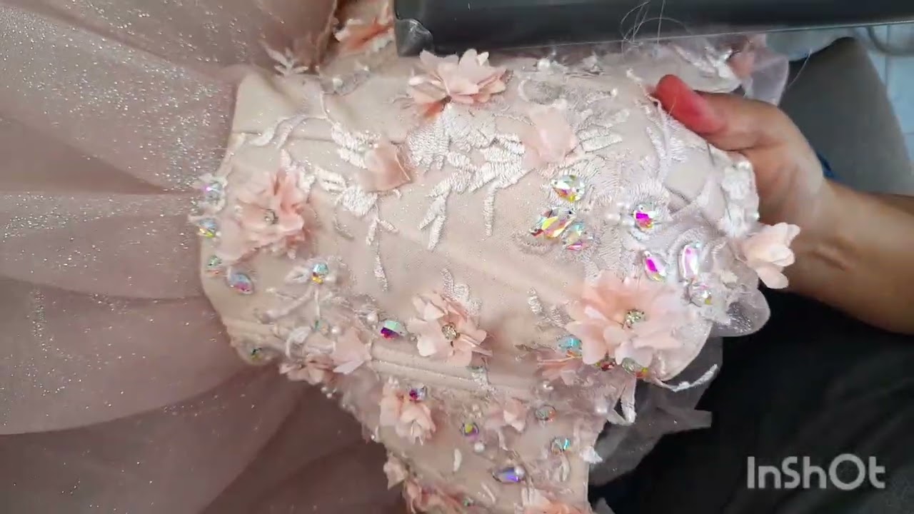 Acompáñame a bordar un vestido con cristales!!!!