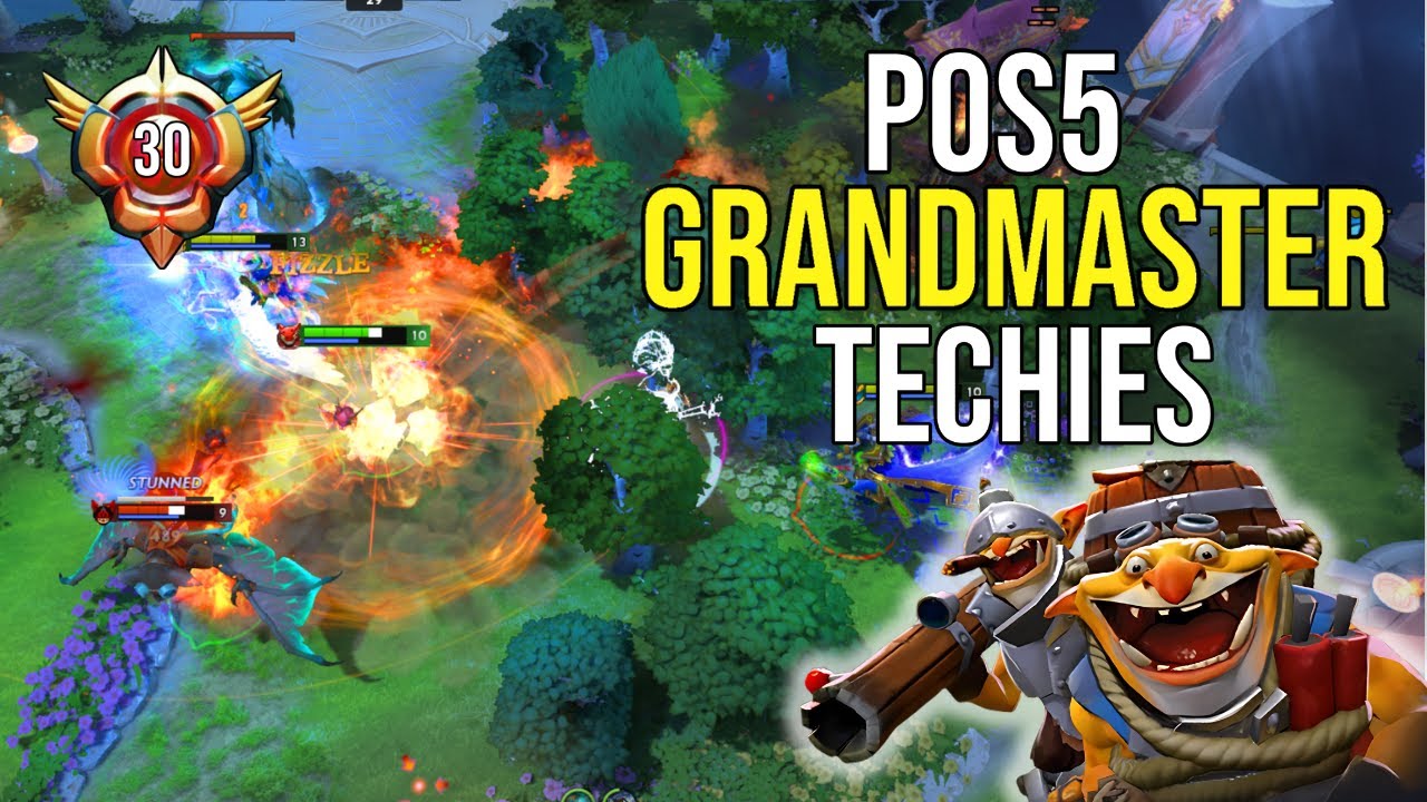 This Pos5 Grandmaster Techies just makes His Team Life Easy! |Dota 2 Highlights 7.39c.