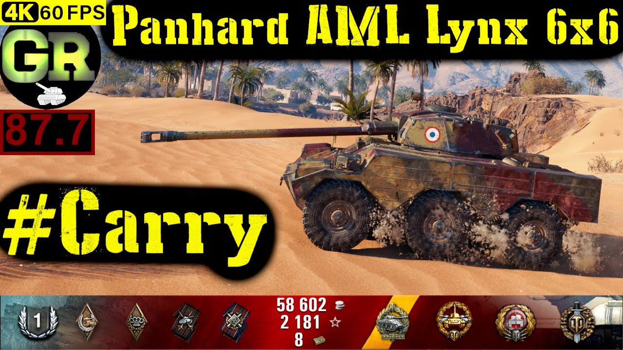 88_World of Tanks Panhard AML Lynx 6x6 WoT Replay - 8 Kills 5K DMG(Patch 1.4.0)