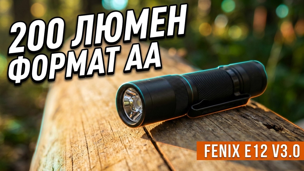 EDC фонарик Fenix E12 V3.0 на батарейках АА - Обзор и тесты, сравнения с другими фонарями