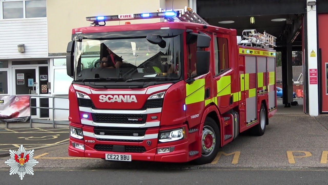Maindee WS46P1 Turnout (2022 Scania P280) - South Wales Fire and Rescue