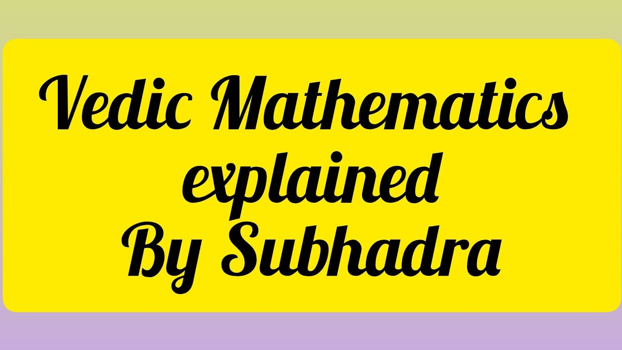 Square root of Perfect Square Number: Vedic Math