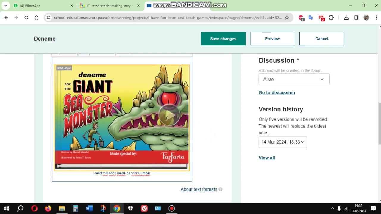 Esep' e storyjumper EMBED kod ekleme