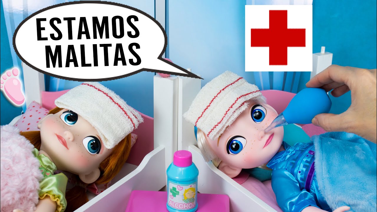 😱 Noa y Noé: sus amigas Emma y Annie están enfermas 🤒 Cuido a las princesas con el Kit Frozen!