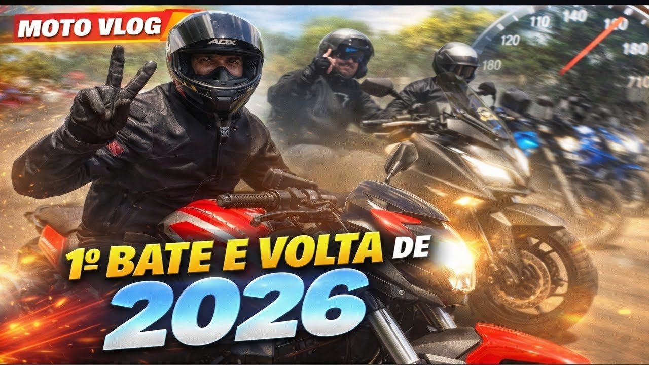 🚀 1º Bate e Volta de 2026 | Moto Vlog com +70 Motos na Estrada.