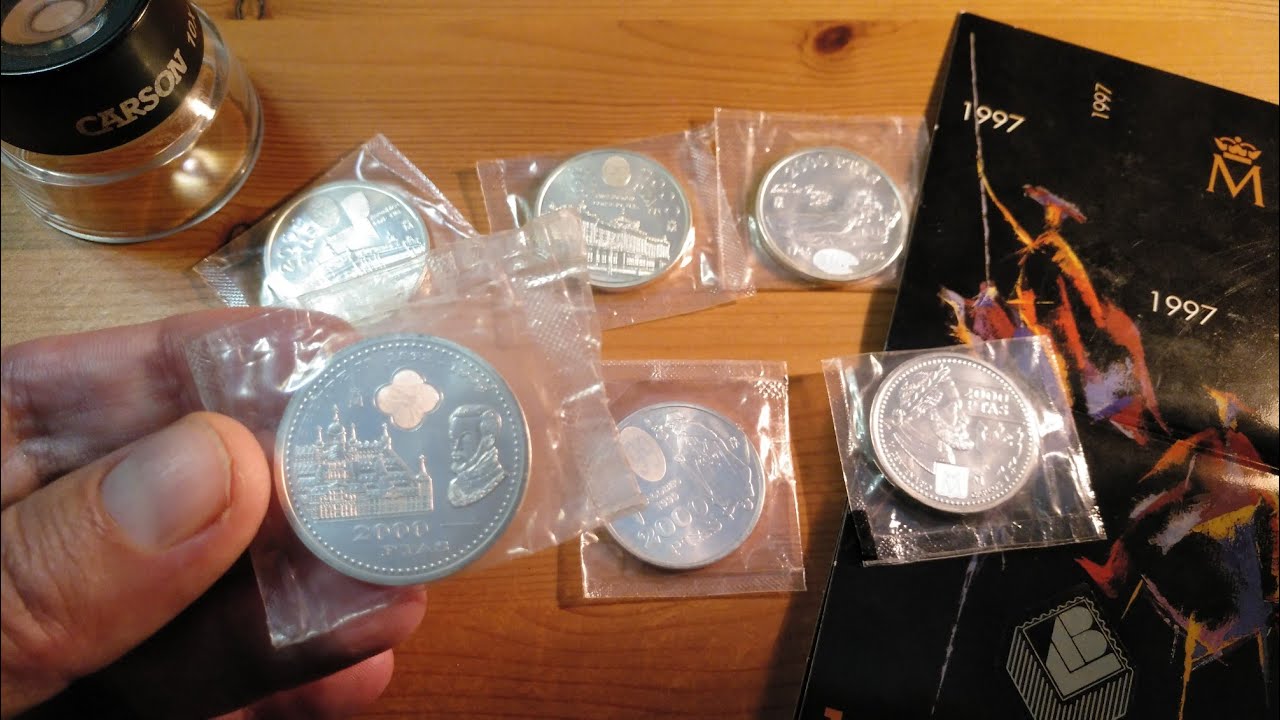 Las Monedas de 2.000 pesetas de plata (Juan Carlos I, España).