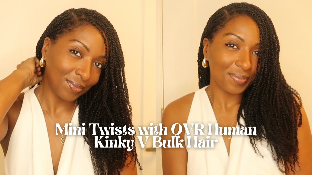 мини-крутые волосы с QVR human kinky g bulk hair