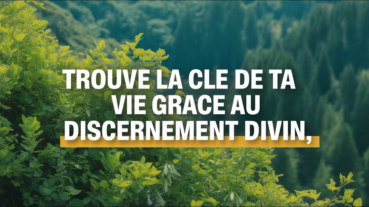 Demandez à Dieu le discernement spirituel pour transformer votre vie