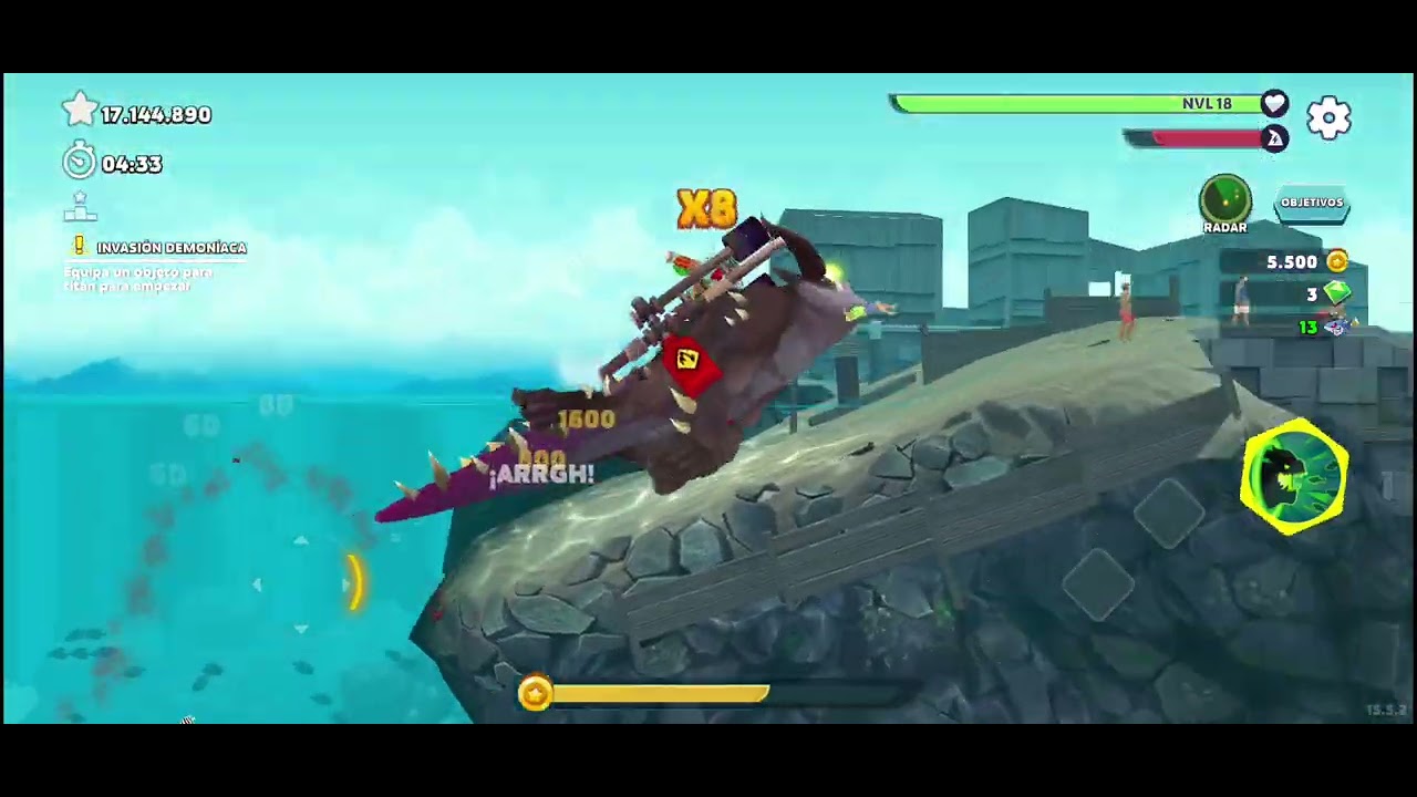 nuevo tiburón  demonio astaroth (hungry shark )