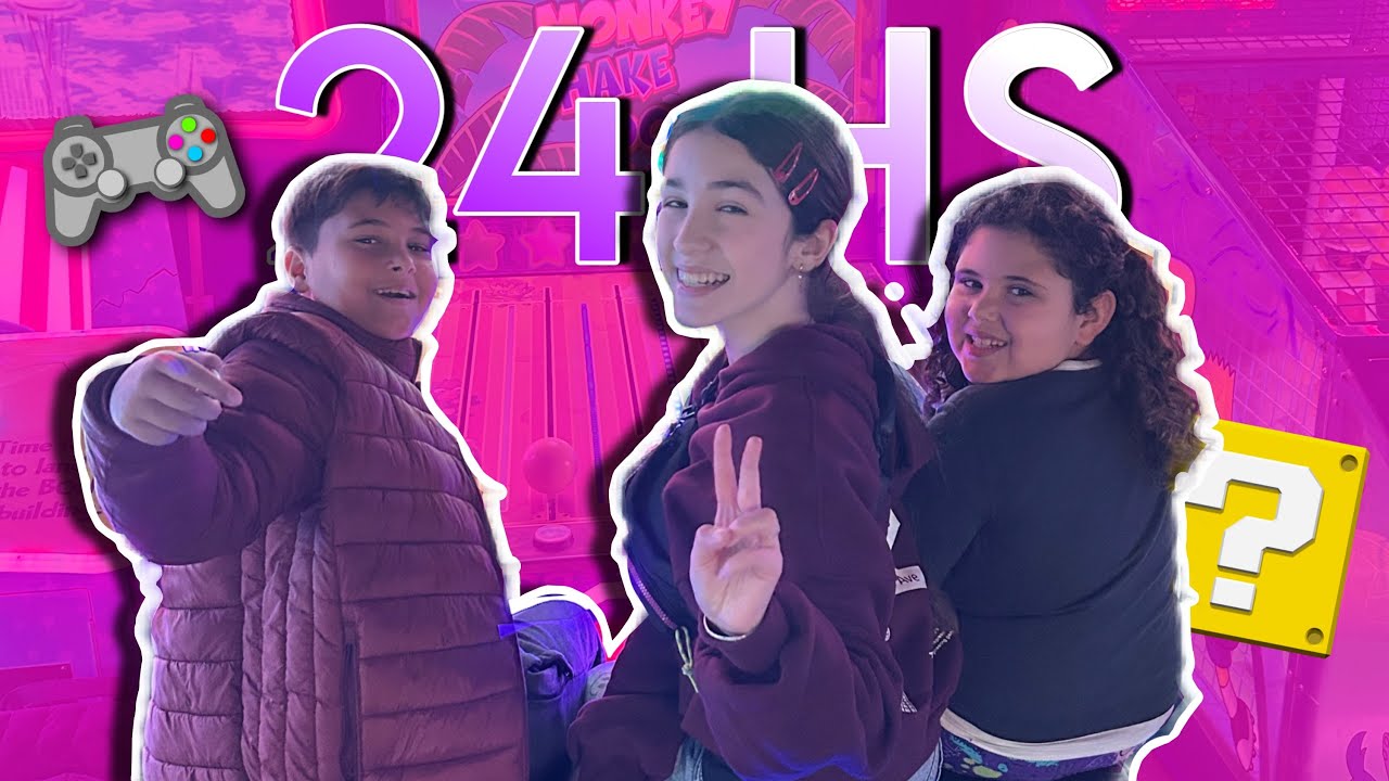 24 HORAS EN UN PARQUE DE VIDEOJUEGOS || ft. @jerebloxcraft y @Luligatitos 