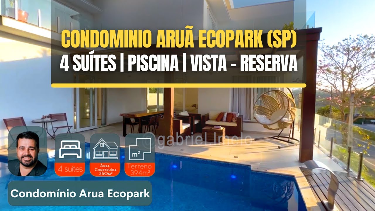 Casa à venda no Condomínio Aruã Ecopark | 4 suítes + piscina | Mogi das Cruzes (SP)