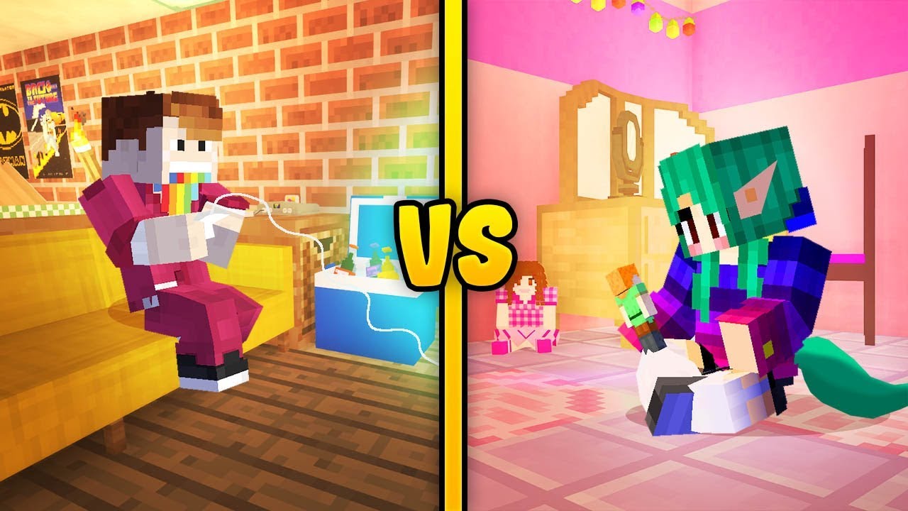 POK&Oacute;J DLA CHŁOPAKA VS POK&Oacute;J DLA DZIEWCZYNY! - Minecraft | CZOKLET VS GAENALI