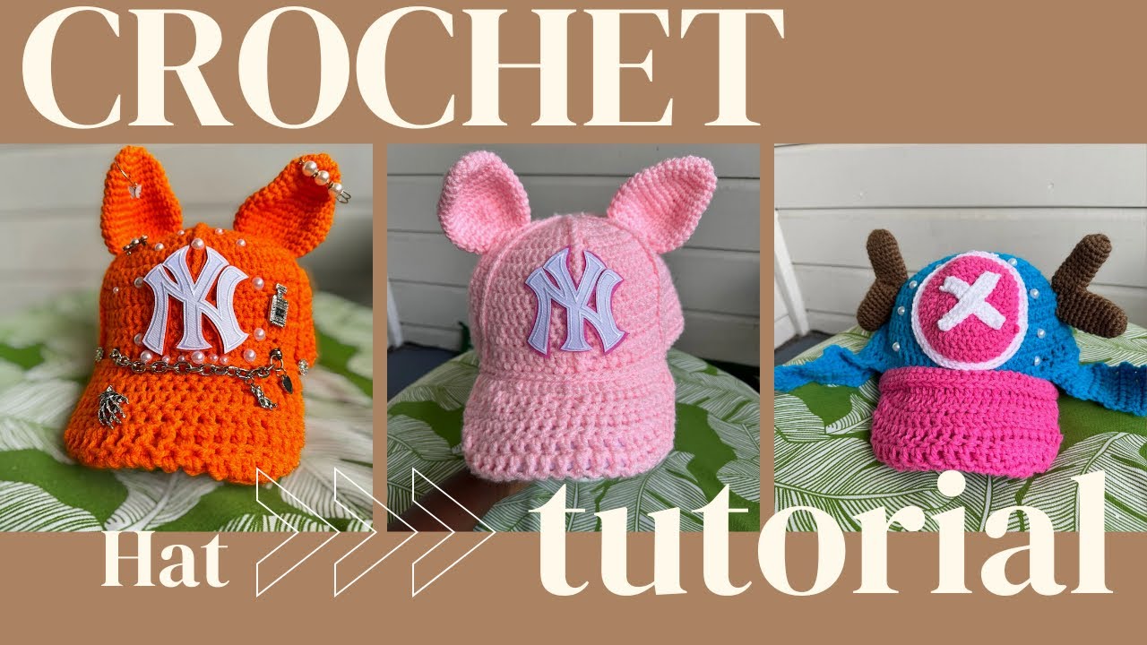 Crochet fitted hat with ears Tutorial part: 1