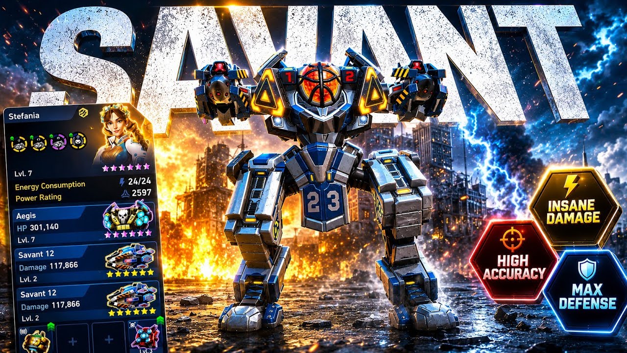 Max Aegis with Savant 12 Gameplay | Mech Arena