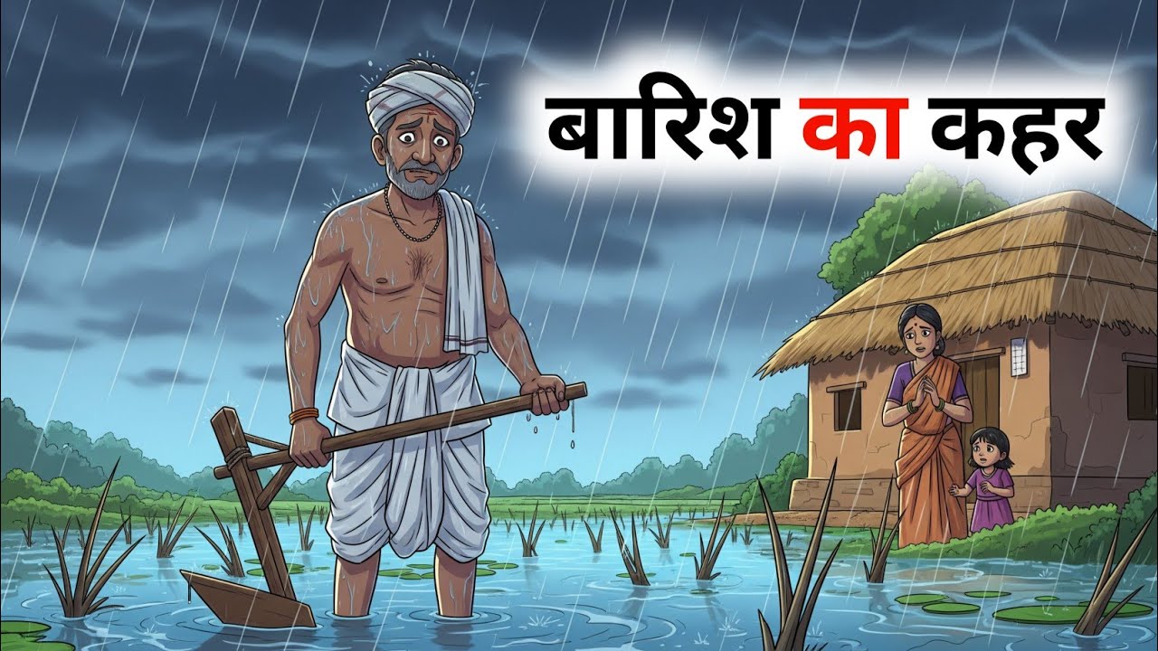 ठंड में बारिश का कहर|New Kahani | Moral Story | Barish Ki Kahani|fairy toons hindi fairy tales