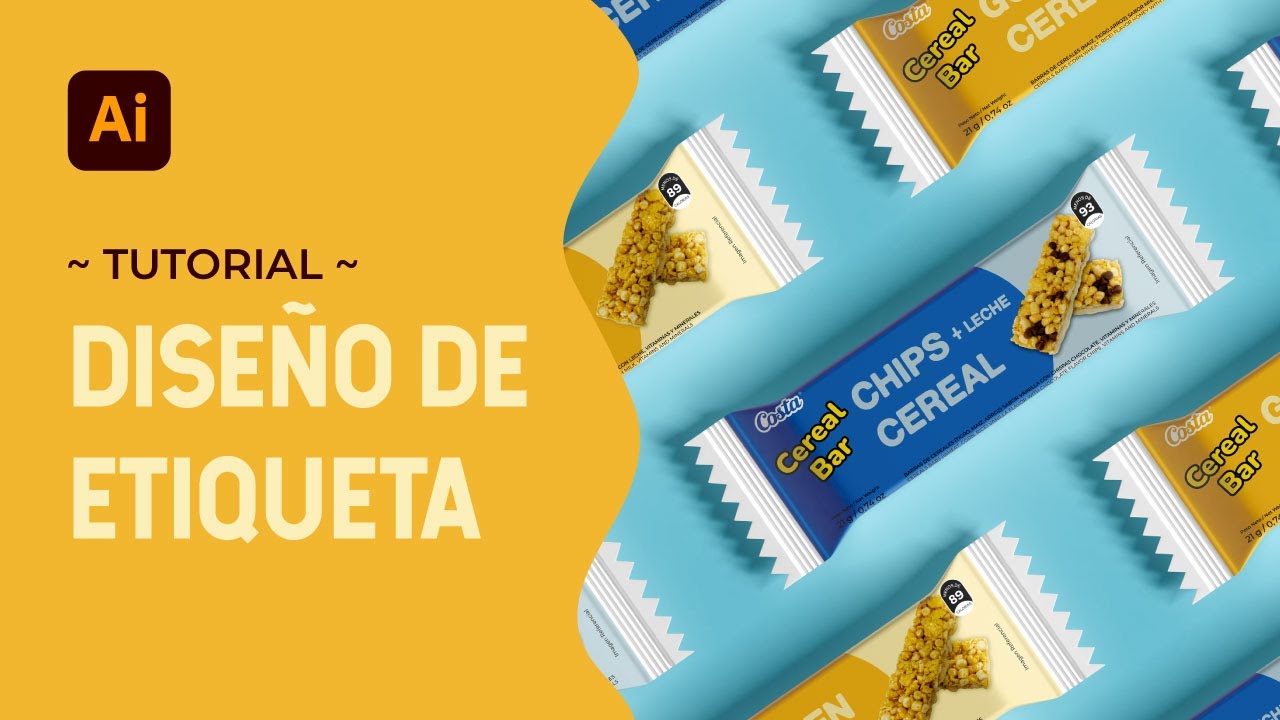 🍫 DISE&Ntilde;O de ETIQUETA para PRODUCTOS EN ILLUSTRATOR #packaging
