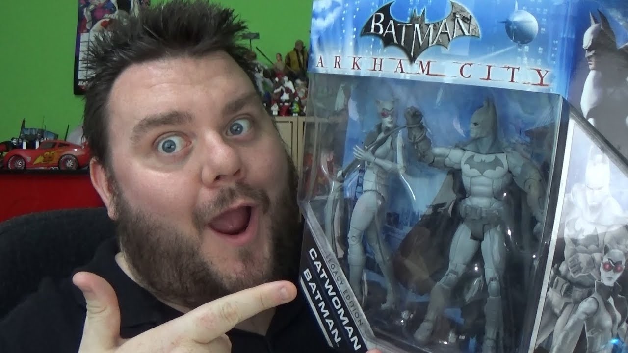 Batman Legacy Arkham City 2-Pack Figure Collection Batman & Catwoman Black & White Deco Toy Review
