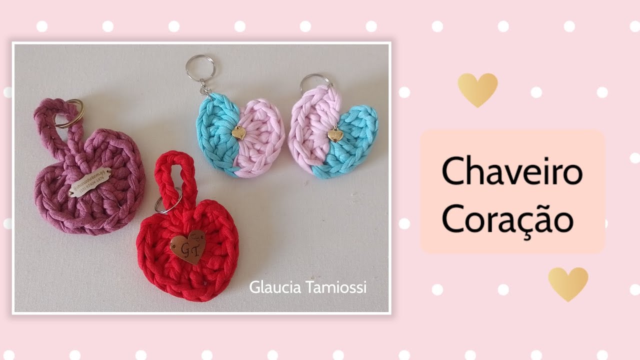 Chaveiro Cora&ccedil;&atilde;o ❤️/ fio de malha