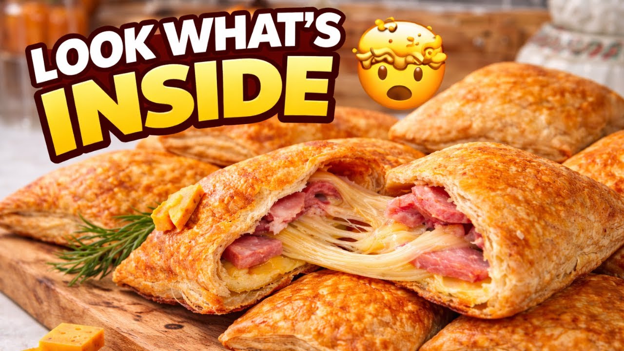 This Ham & Cheese Puff Pastry Pockets Is INSANE 🤯