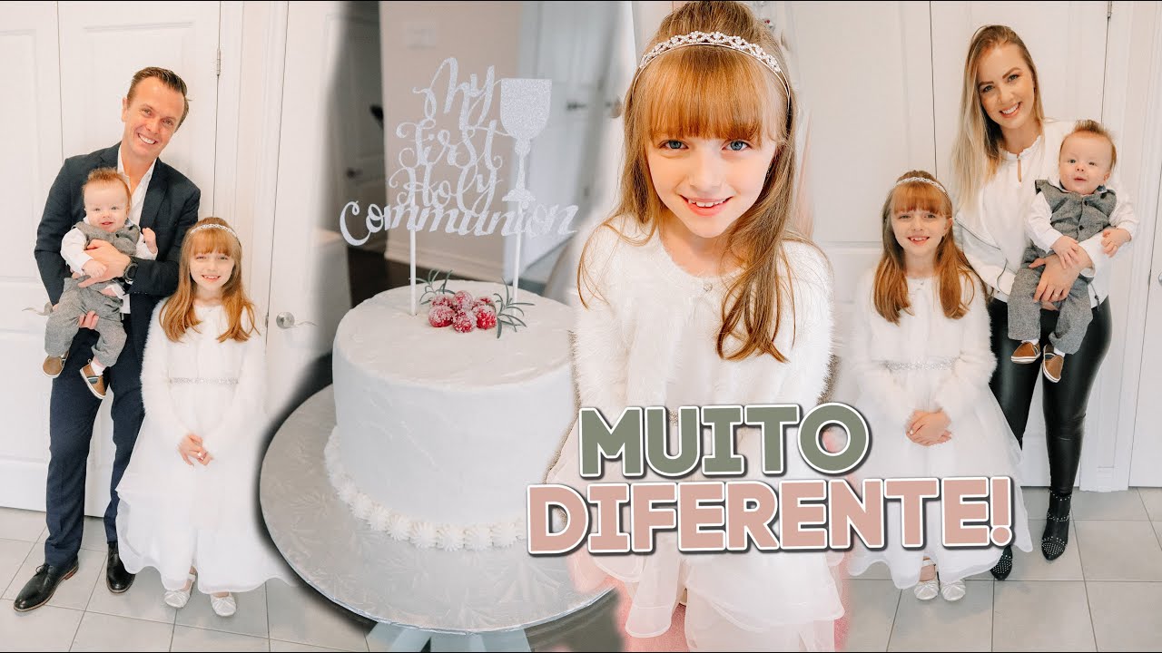 PRIMEIRA COMUNHÃO COM 7 ANOS na igreja do Canadá