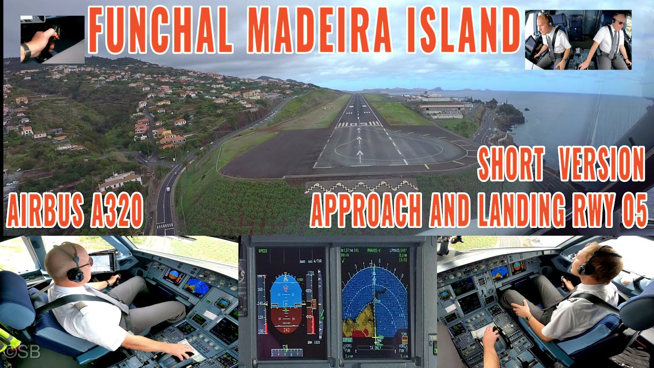 Funchal /Madeira | Deep Insights: Airbus landing runway 05 | 6 cameras | 4k | the last 5 minutes