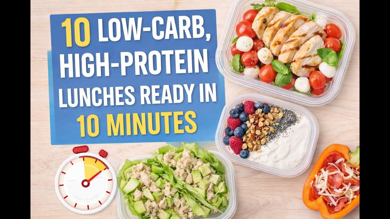 10 Low-Carb, High-Protein Lunches Ready in 10 Minutes | Fast & Healthy Ideas