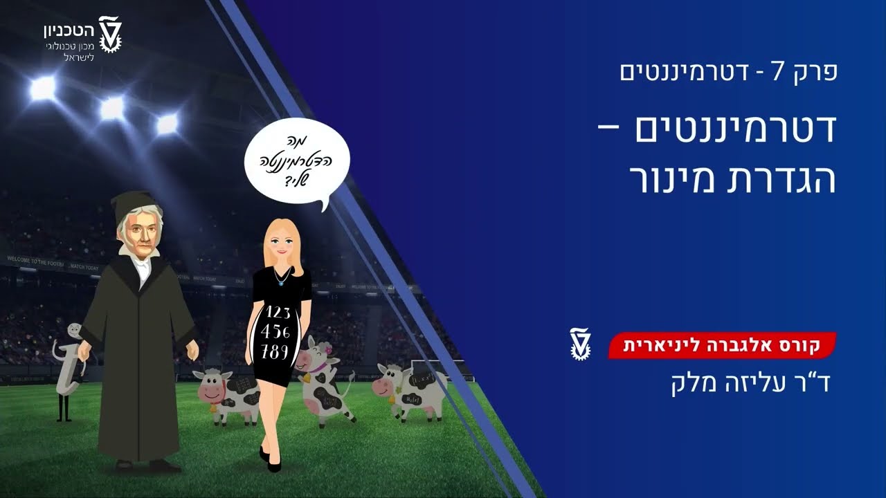 235 - דטרמיננטים - הגדרת מינור