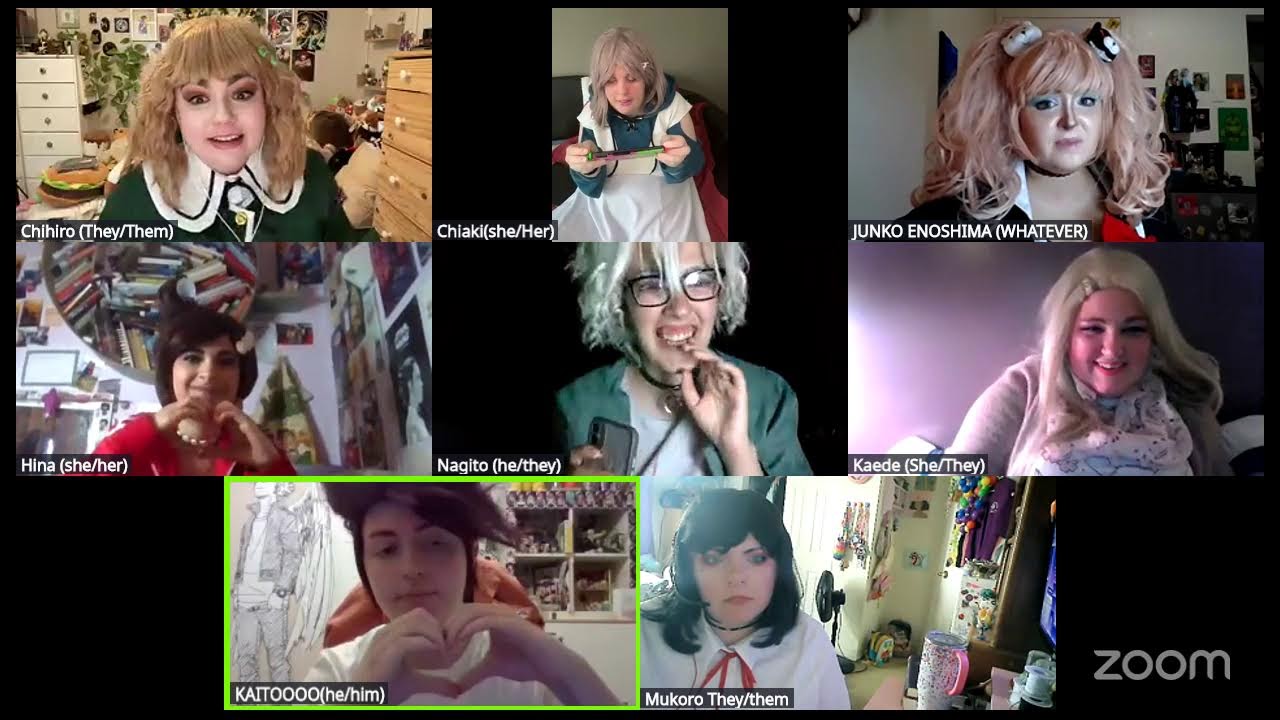 March & April Danganronpa Birthdays Cosplay Panel! | Let's Play Jackbox Party Pack!