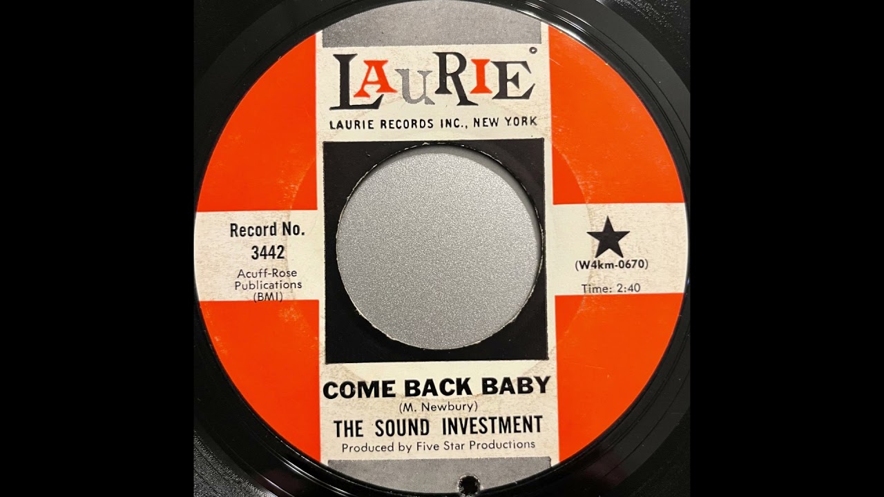The Sound Investment - Come Back Baby (45rpm) 1968 Beat Garage