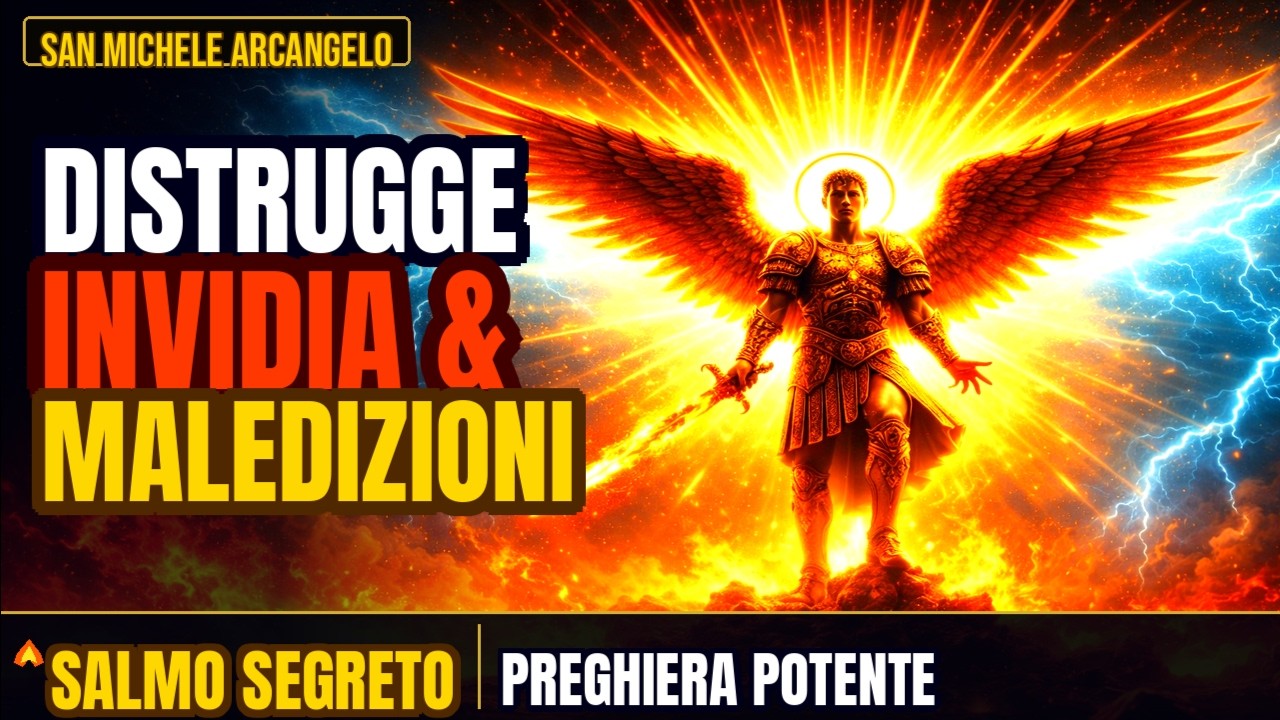 SALMO SECRETO🔥SAN MICHELE ARCANGELO CHE DISTRUGGE INVIDIA, PETTEGOLEZZI, MALEDIZIONI E STREGONERIA