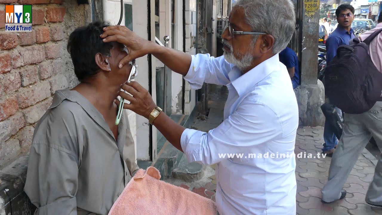 STREET SALON | ROAD SIDE SHAVING | TRADITIONAL SALON |  SHAVING ON MUMBAI STREETS