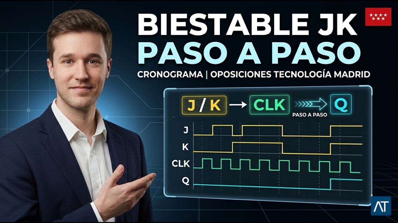 Biestable JK paso a paso desde el cronograma | Oposición Tecnología Madrid