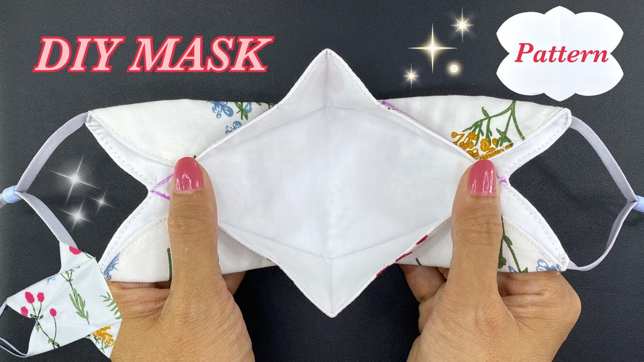 New style Star Cloth Face Mask 3 Layers  - NO FOG ON GLASSES | Very Quick & Easy