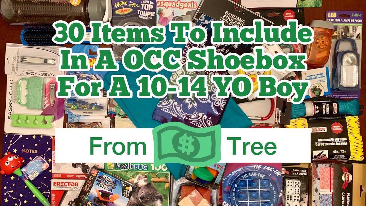 30 ITEMS TO INCLUDE IN A 10-14 BOY OPERATION CHRISTMAS CHILD SHOEBOX - All From Dollar Tree