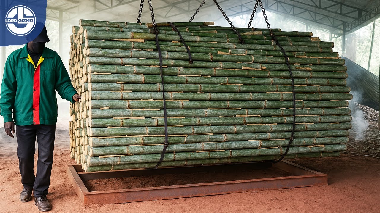 Incredible Process Of Turning MILLIONS Of Tons Of BAMBOO Into Plywood, Houses and Chopsticks