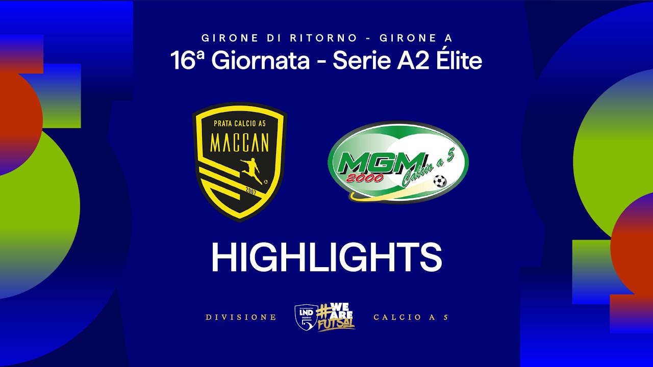 Maccan Prata-MGM 2000 2-1 | Gol e HL | 16ª giornata | Serie A2 Élite 2025/26 - A